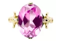 Ring Vintage style Amethyst 14K Yellow gold vrc369y
